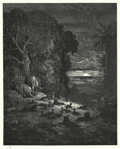 Illustrazione di Gustave Doré per Il Paradiso Perduto di Milton, Libro VII, versi 581, 582 da Gustave Dore